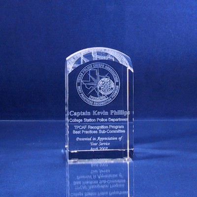 Optical Crystal Dometop Award (2"x2"x3-1/4")