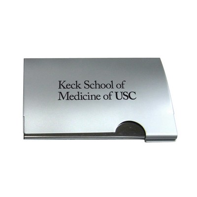 Elegant Curved Metal Business Card Holder (13 Card Capacity)