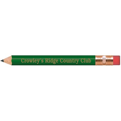 Golf Green Round Golf Pencils with Erasers