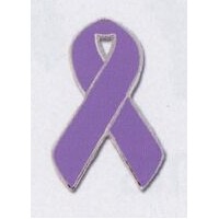 Lavender Ribbon Lapel Pin