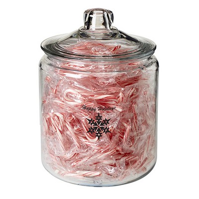 Half Gallon Glass Jar - Mini Candy Canes (64 Oz.)