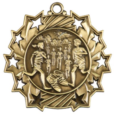 Ten Star Cross-Country Medal - 2-1/4"