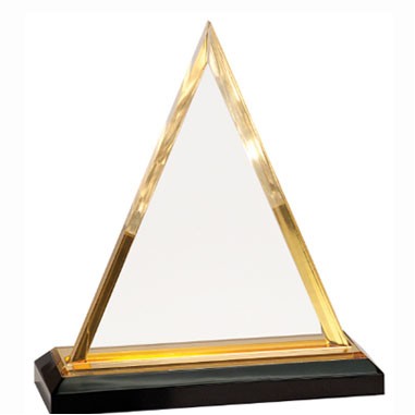 Gold Triangle Impress Acrylic Award (7")