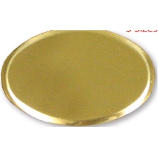 Oval Gold Steel Beveled Blank Metal Badge