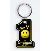 Number 1 Tag Keychain