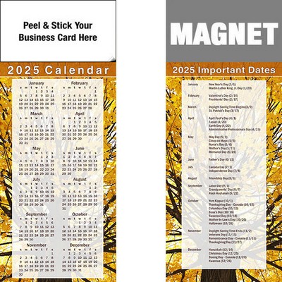 Peel & Stick Full Color Calendar Magnet (3 1/2"x8 1/2")