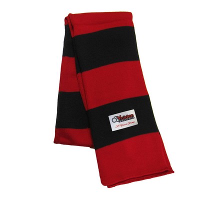 Rugby Knit Scarf w/ Woven Patch