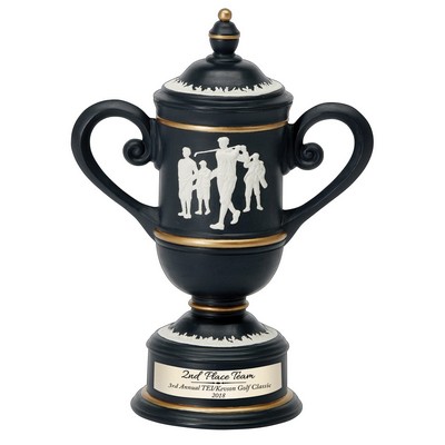 11" Cameo Male Golf Cup in Black