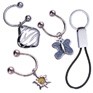 Stock Horseshoe Key Chain w/Striped Dangler Charm