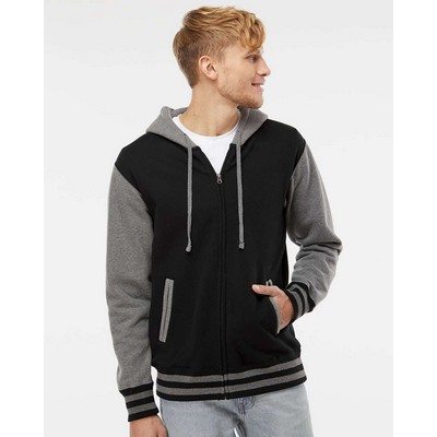 Independent Trading Co. Unisex Heavyweight Varsity Full-Zip Hooded Sweatshirt