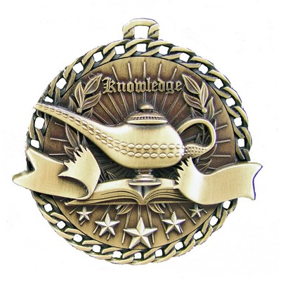 Lamp of Knowledge Stock Medal (2")