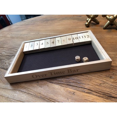 Deluxe Wood Shut the Box Game - 12 Numbers