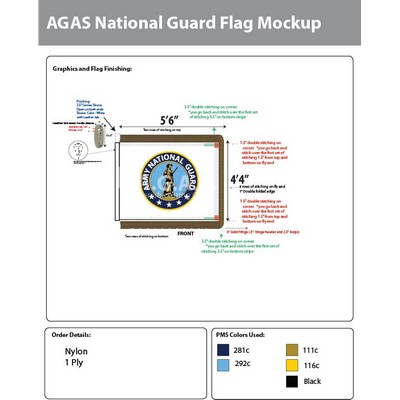 Army National Guard Parade Flags 52x66 inch