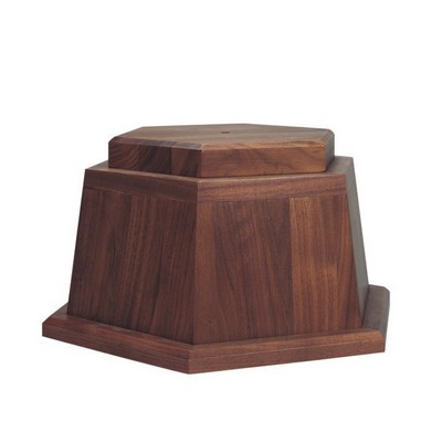 American Walnut Hexagon Base 5 1/4"H