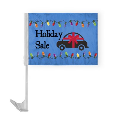 Holiday Sale with Car Car Flags 12x16 inch