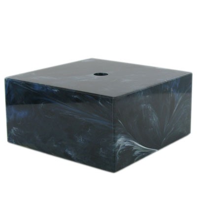 Marbled Black Plastic Trophy Base (3" x 3" x 1¼")