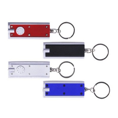 Rectangular LED Flashlight Keychain