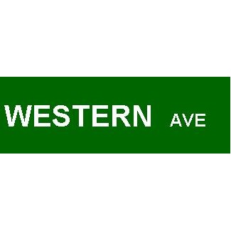 High Intensity Reflective Custom Street Sign w/non-reflective lettering - Green - 9" x 42"