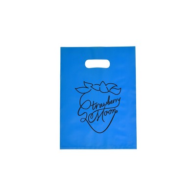 Frosted Ocean Blue Colored Poly Merchandise Bag/ 2.5 Mil (9"x12")