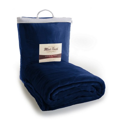 Cloud Mink Touch Throw Blanket - Navy Blue