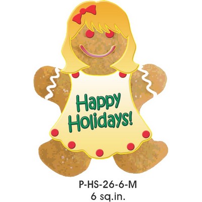 Gingerbread Girl Promotional Magnet (6 Square Inch)