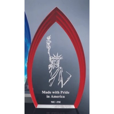 Multi Step Flame Acrylic Award, 9" H