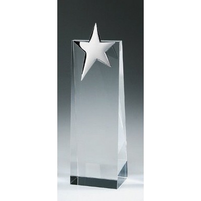 Top Star Crystal Tower Award 8 3/4"H