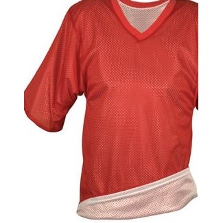 Youth Cooling Interlock Reversible Football Jersey Shirt w/ Self Neck Trim