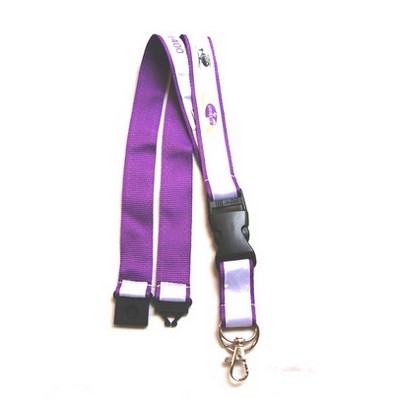 2-Ply Flat Polyester Lanyard w/Metal Lobster Claw Attached