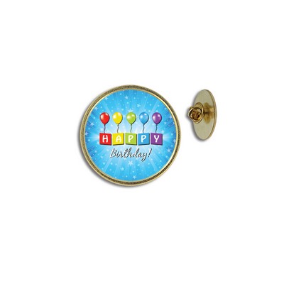 1" Happy Birthday Lapel Pin