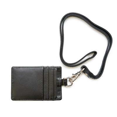 Ashlin® Designer Midnight Black Benita I.D. Holder + Lanyard