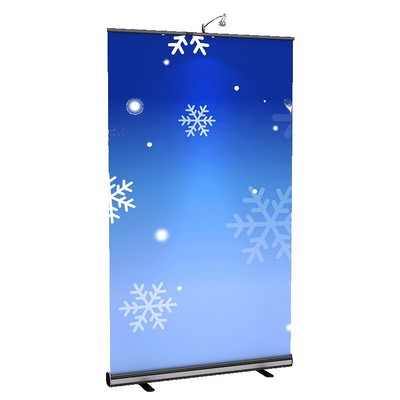 BannerStand 1 - Black Banner Stand w/Single Sided Graphic & Hardware (47.2"x80")