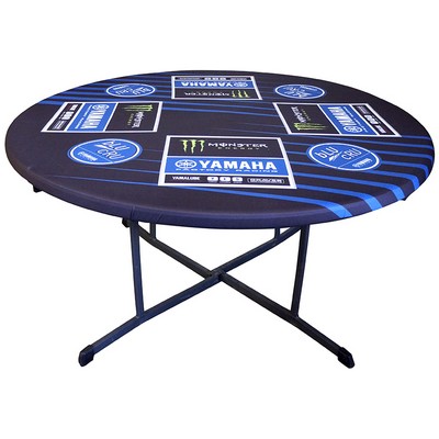 Table Cover Stretch Fitted Topper w/ Full Sublimation (6 ft - Round)