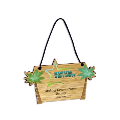 Ultra Vivid Bamboo Hanging Wood Signs