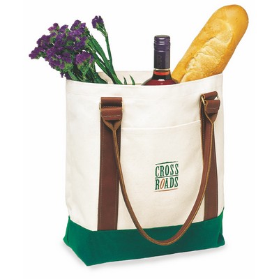 Extra Large Two Tone Tote (Leather Handles)