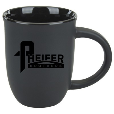 14 Oz. Salem Mug Satin Black w/Black Rim