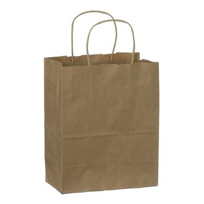 Natural Kraft Paper Cub Shopping Bag (8"x4½"x10¼")