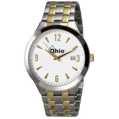 Men's Silver and Gold Two-Tone Bolt Watch