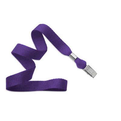 5/8" Blank Lanyard w/Bulldog Clip (Purple)