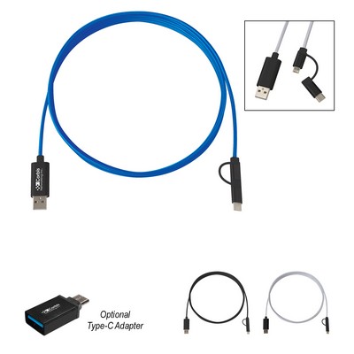 3-in-1 10 Ft. Braided Charging Cable