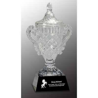 14" Crystal Cup on Black Pedestal Base