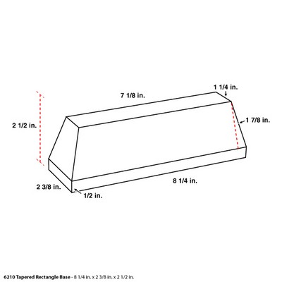 Tapered Front Base - 7 1/8" x 2 3/8" x 2 1/2"