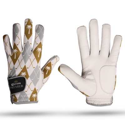 Sublimated Golf Gloves w/ Cabretta Leather Palm (Free Setup)