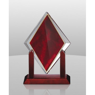 Encore Diamond Acrylic Award, Red, 12" H x 9" W