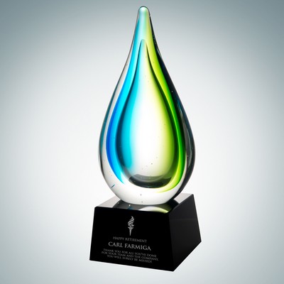 Art Glass Tropic Drop Award