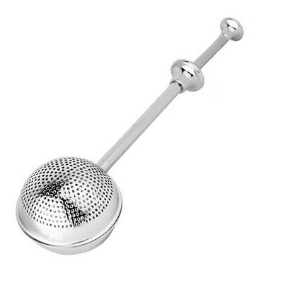 Stainless Steel Push Style Tea Ball Strainer