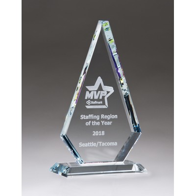 Prism-Effect Diamond Series Jade Glass Award-8.625"