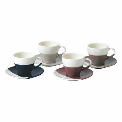 Royal Doulton® Coffee Studio Espresso Cup & Saucer Mixed Color Set (3.7 Oz.)