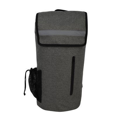 Premium 20L Gray Waterproof Sport Bag with Outer Zipper