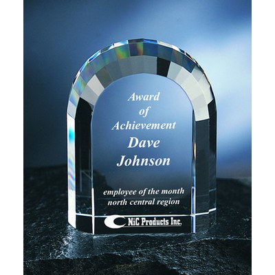 Arch Award optical crystal award/trophy.4"